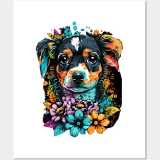 Colorful puppy Dog design #5 Posters and Art